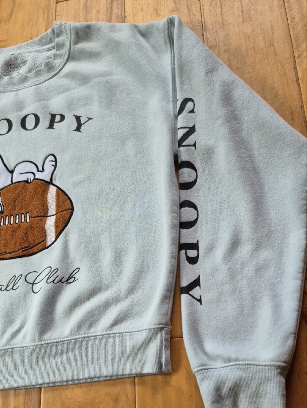 Snoopy Football Club Light Blue Crewneck Sweatshirt - Picture 15 of 16